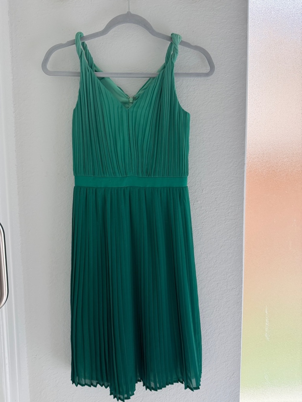 Banana Republic Twisted-Strap Ombré Emerald Dress Petite 00